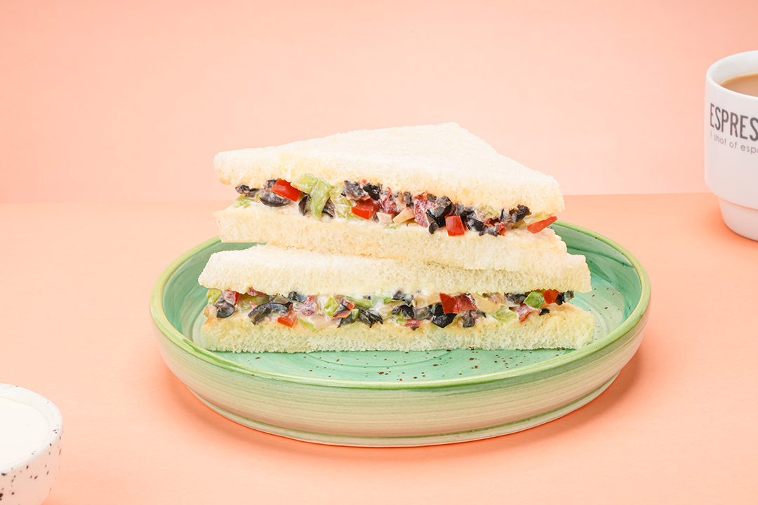 Vegetable Cream Cheese Sandwich